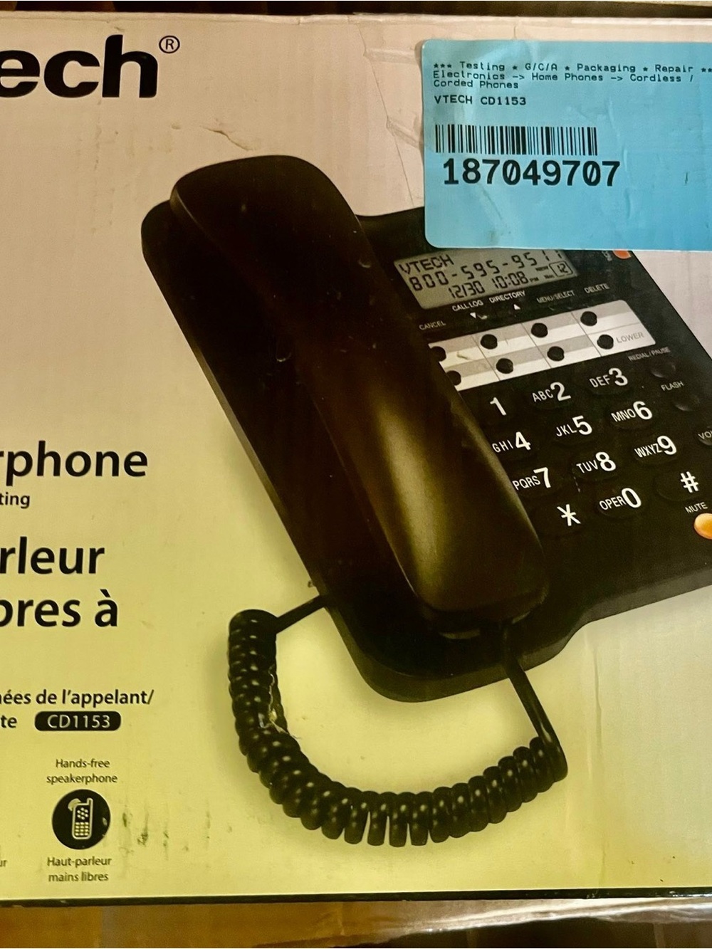 Black Corded Phone -